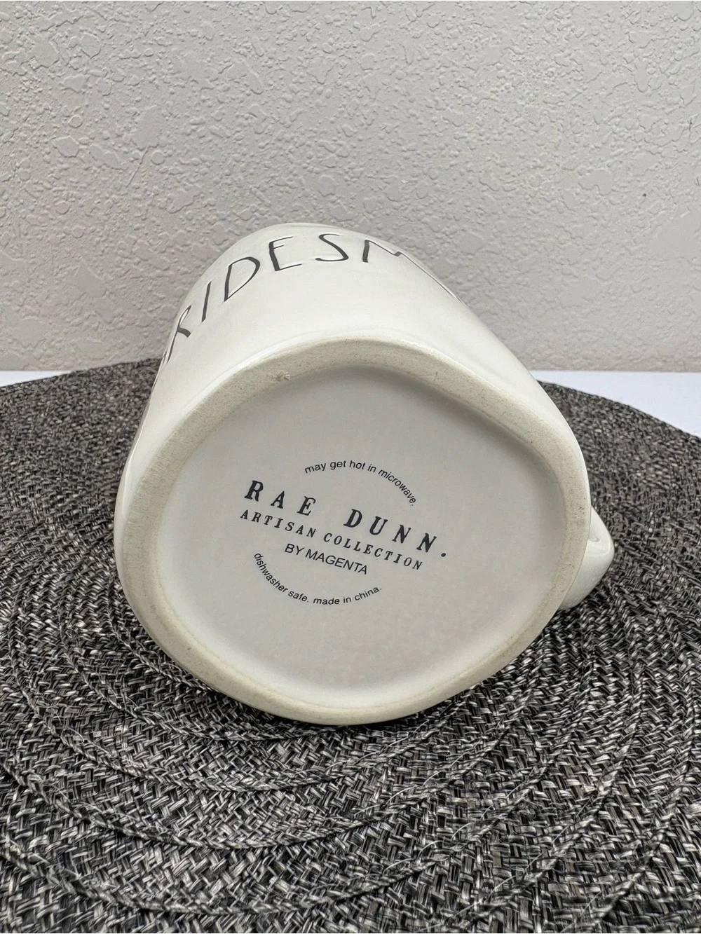 Rae Dunn Off-White Ceramic Mug Featuring Word “BRIDESMAID” In Her Signature Font
